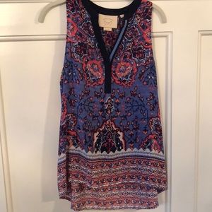 Anthropologie Vanessa Virginia Finn silk tank